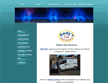 Tablet Screenshot of andys-gas-services.com